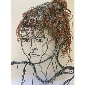 NOAH JAMES SAUNDERS wire woman art 5.5"x9"